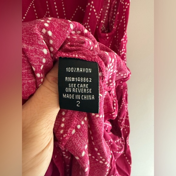 Torrid Dress & Kimono Cardigan Womens SZ 2 1/2 Pink Flowy MIDI Draped Front - Picture 7 of 14